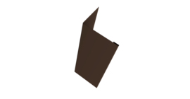 Нащельник для калиток и ворот 25х35 жалюзи Milan, Tokyo, Palermo 0,45 Drap-double TX RAL 8017 шоколад (L2,0)