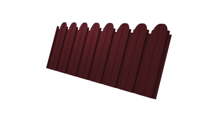 Профнастил С10B фигурный 0.45 PE-Double RAL 3005 красное вино